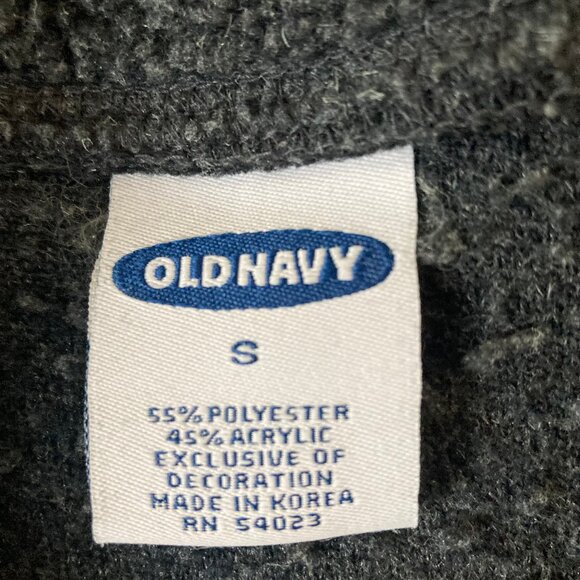 Old Navy, Faux Sherpa, Half Zip Pullover, Charcoal Grey, Size Small - Picture 4 of 7